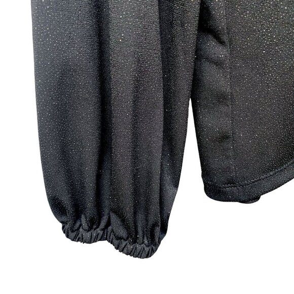 MICHAEL Michael Kors Black Sparkle Top M/L Womens Stretch Jersey Evening Top - Picture 6 of 7